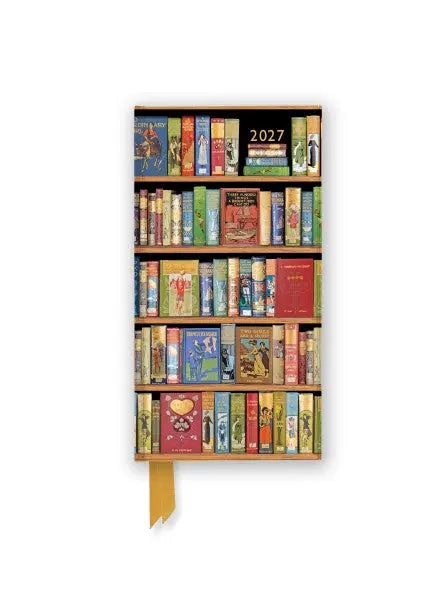 Flame Tree Bookshelves Slimline Pocketagenda 2027