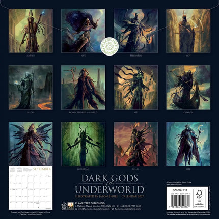 Flame Tree Dark Gods of the Underworld Kalender 2027