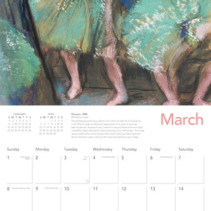 Flame Tree Degas Dancers Kalender 2026