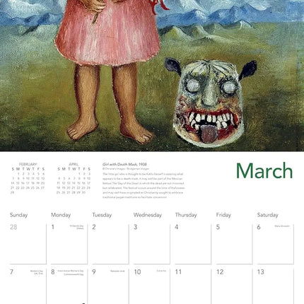 Flame Tree Frida Kahlo Art Kalender 2027