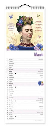 Flame Tree Frida Kahlo Slimline Kalender 2027