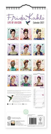 Flame Tree Frida Kahlo Slimline Kalender 2027