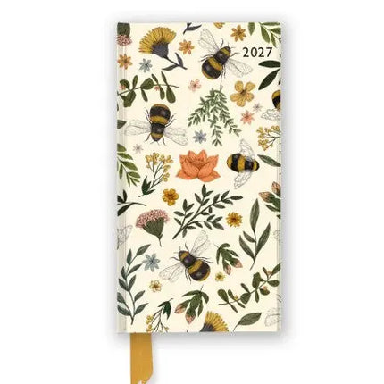Flame Tree Garden Bees Slimline Pocketagenda 2027