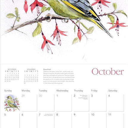 Flame Tree Garden Birds Kalender 2025