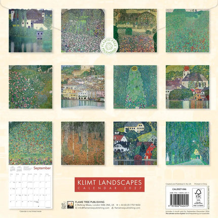 Flame Tree Gustav Klimt, Landschappen Kalender 2027