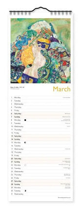 Flame Tree Gustav Klimt Slimline Kalender 2027