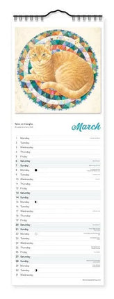 Flame Tree Ivory Cats Slimline Kalender 2027