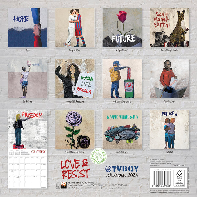 Flame Tree Love and Resist! Kalender 2026