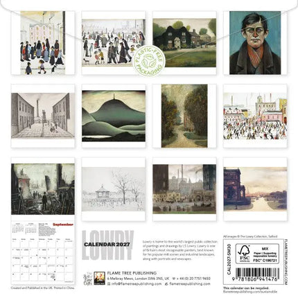 Flame Tree Lowry Kalender 2027 Mini