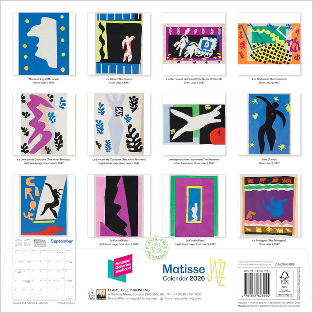 Flame Tree Matisse Jazz Kalender 2026