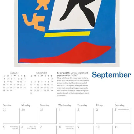 Flame Tree Matisse Jazz Kalender 2027 Mini