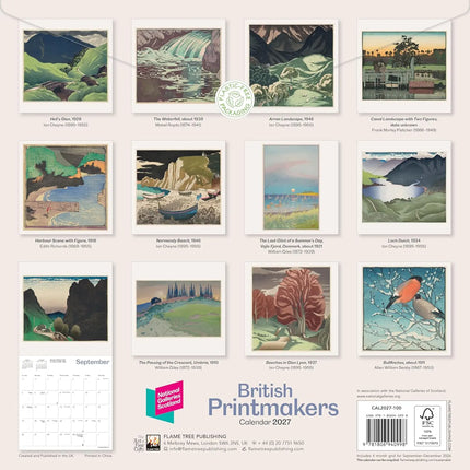 Flame Tree National Galleries Scotland: British Printmakers Kalender 2027