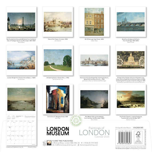 Flame Tree Paintings Of London Kalender 2025