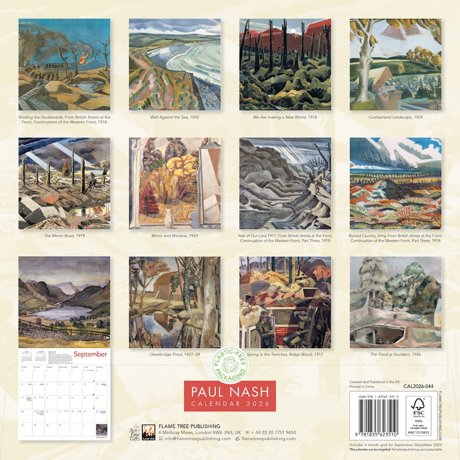 Flame Tree Paul Nash Kalender 2026