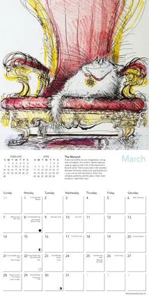 Flame Tree Ronald Searle's Cats Kalender 2027 Mini