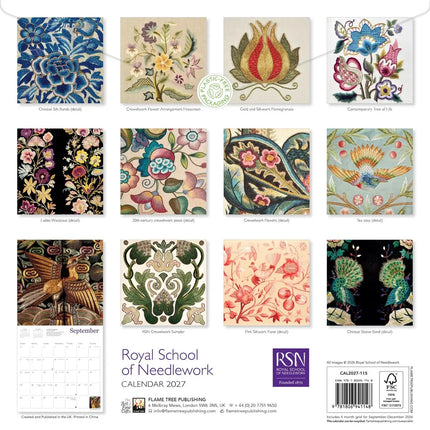 Flame Tree Royal School of Needlework Kalender 2027