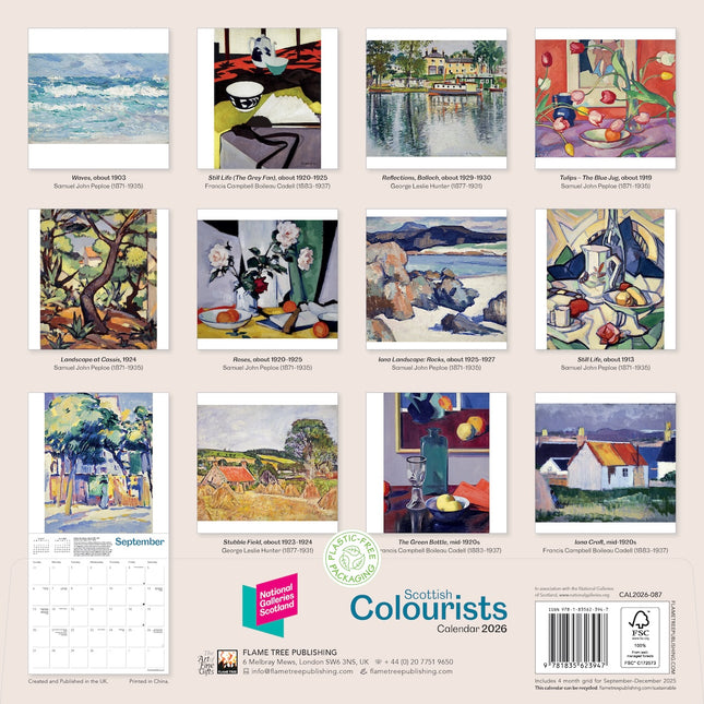 Flame Tree Scottish Colourists Kalender 2026