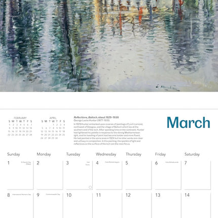 Flame Tree Scottish Colourists Kalender 2026