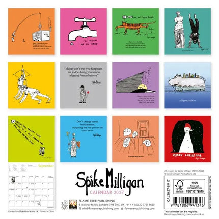 Flame Tree Spike Milligan Kalender 2027 Mini