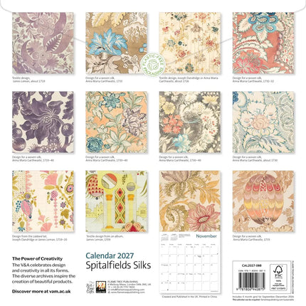 Flame Tree Spitalfields Silks Kalender 2027