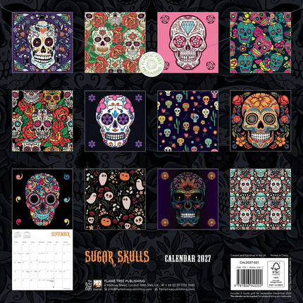 Flame Tree Sugar Skulls Kalender 2027