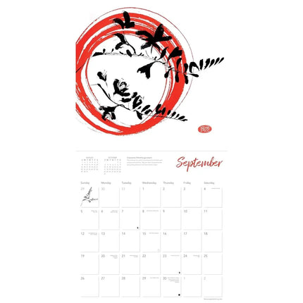 Flame Tree Sumi Flowers Kalender 2027