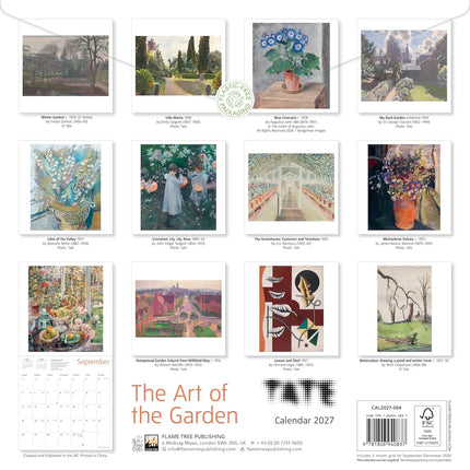 Flame Tree Tate; Art of the Garden Kalender 2027