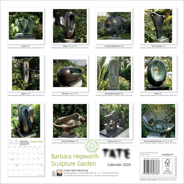 Flame Tree Tate: Barbara Hepworth Kalender 2026