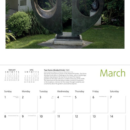 Flame Tree Tate: Barbara Hepworth Kalender 2026