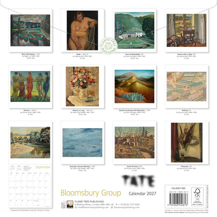 Flame Tree Tate: Bloomsbury Group Kalender 2027