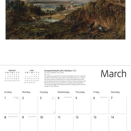 Flame Tree Tate: Turner and Constable Kalender 2026