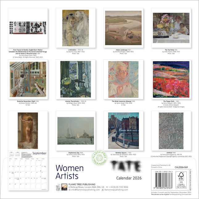 Flame Tree Tate: Women Artists Kalender 2026