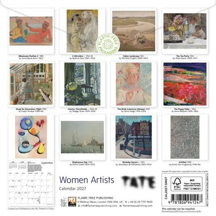 Flame Tree Tate: Women Artists Kalender 2027 Mini
