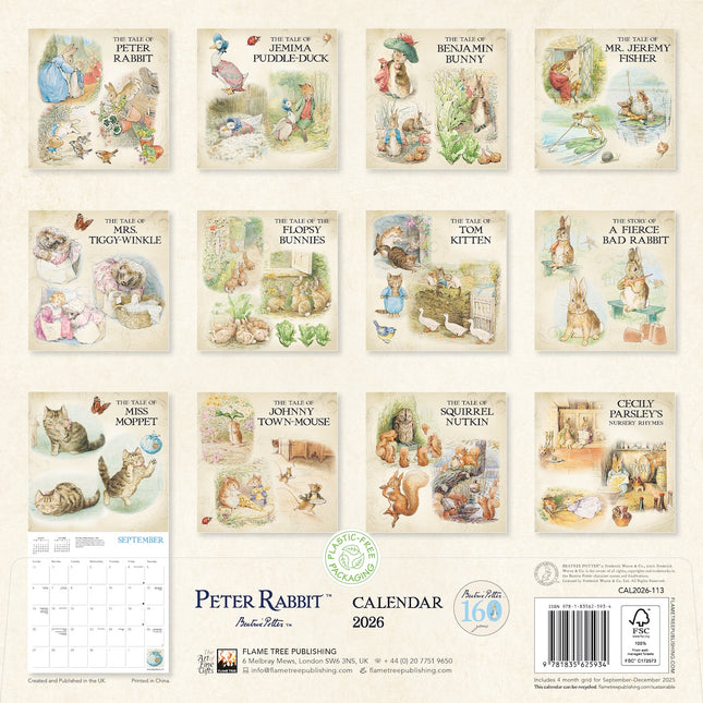 Flame Tree The World of Peter Rabbit Kalender 2026