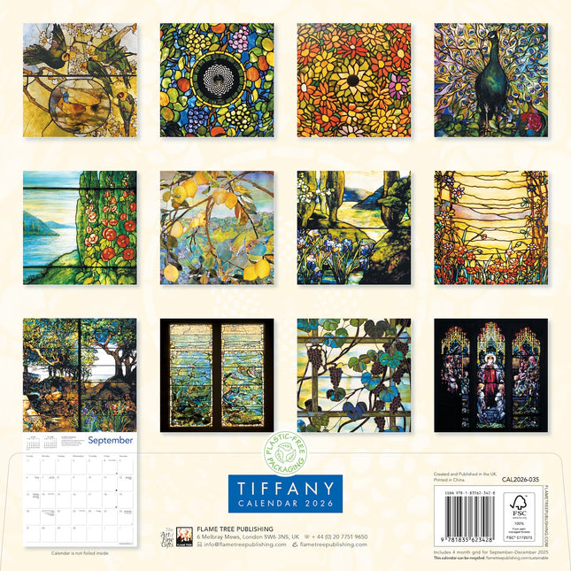 Flame Tree Tiffany Kalender 2026