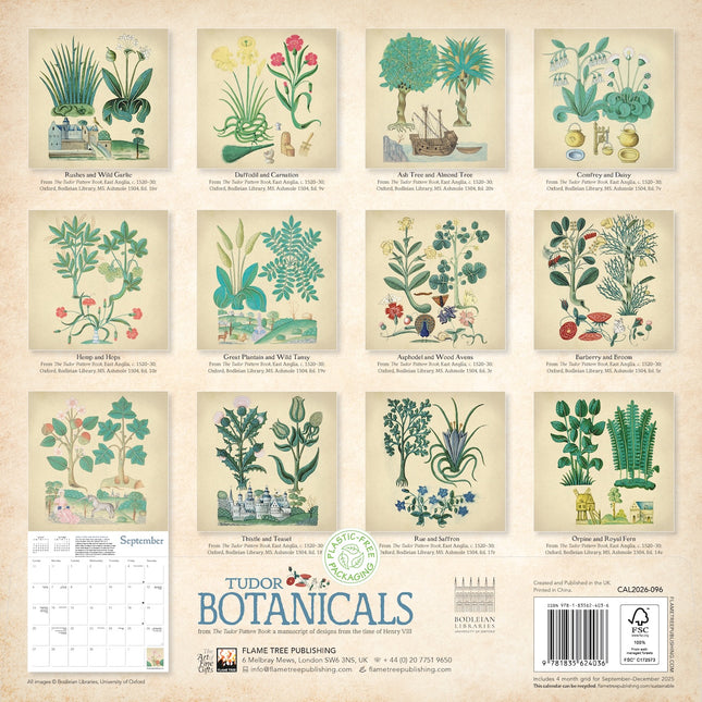 Flame Tree Tudor Botanicals Kalender 2026