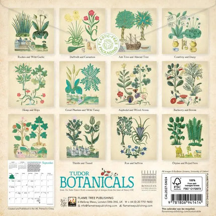 Flame Tree Tudor Botanicals Kalender 2027 Mini
