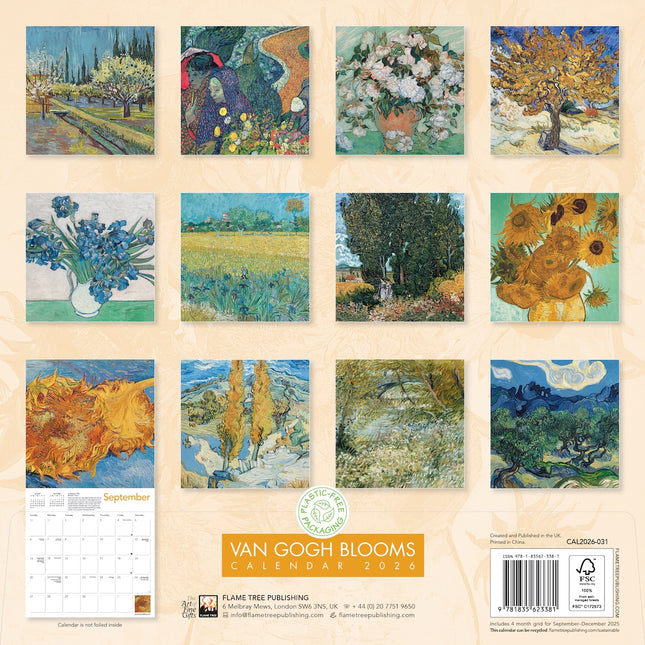 Flame Tree Vincent van Gogh Blooms Kalender 2026