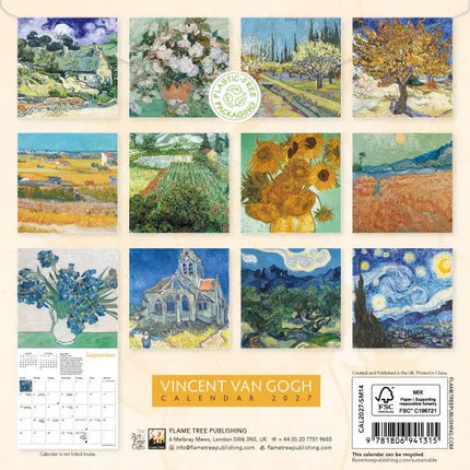Flame Tree Vincent van Gogh Kalender 2027 Mini