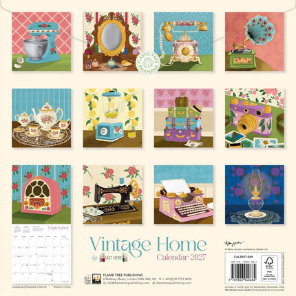 Flame Tree Vintage Home Kalender 2027