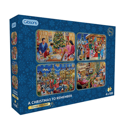 Gibsons A Christmas to Remember Puzzel 4x 500 Stukjes