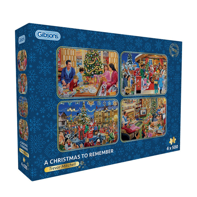 Gibsons A Christmas to Remember Puzzel 4x 500 Stukjes