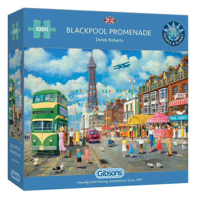 Gibsons Blackpool Promenade Puzzel 1000 Stukjes