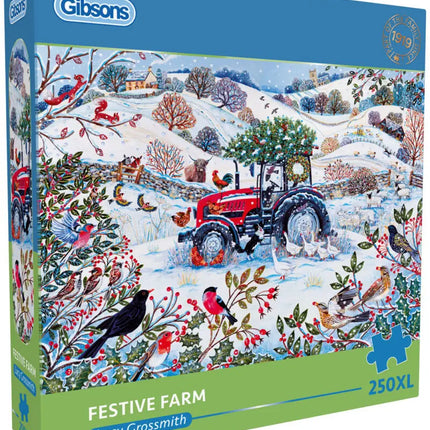 Gibsons Festive Farm Puzzel 250XL Stukjes