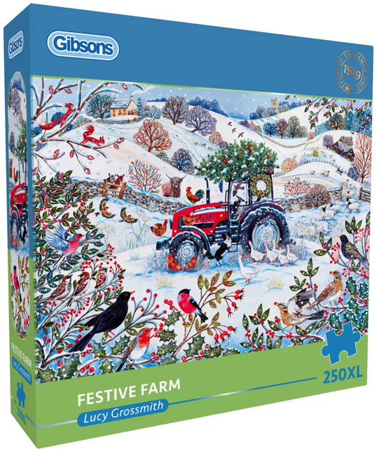Gibsons Festive Farm Puzzel 250XL Stukjes