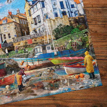 Gibsons Fishermen at Robin Hood's Bay Puzzel 1000 Stukjes