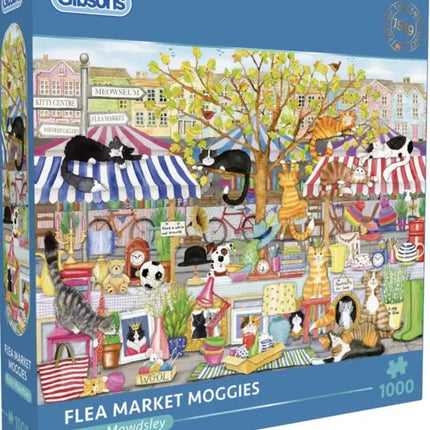 Gibsons Flea Market Moggies Puzzel 1000 Stukjes