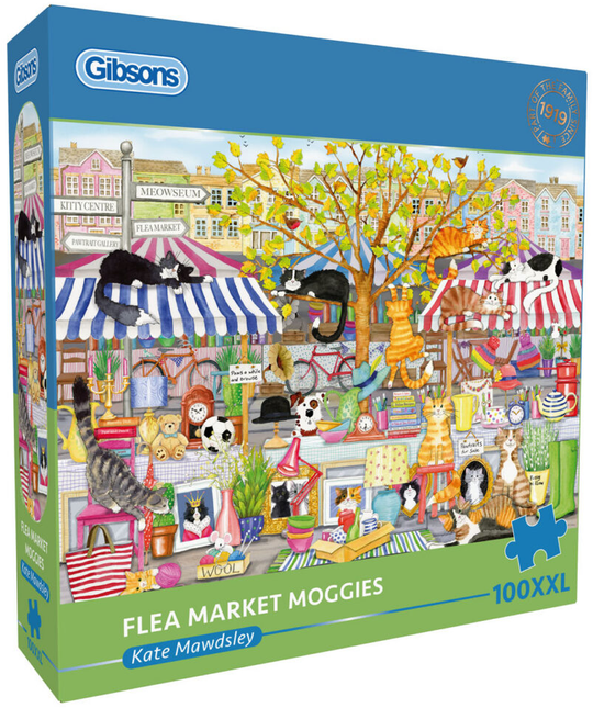 Gibsons Flea Market Moggies Puzzel 100XXL Stukjes