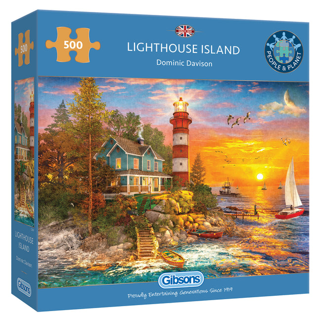 Gibsons Lighthouse Island Puzzel 500 Stukjes