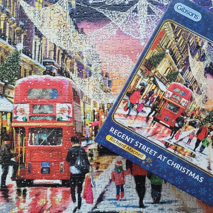 Gibsons Regent Street at Christmas Puzzel 1000 Stukjes